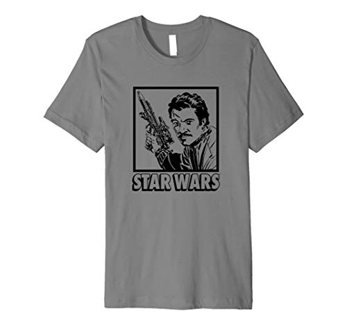 Star Wars Lando Calrissian Boxed Portrait Outline Premium T-Shirt