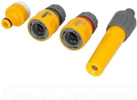 UKDD® Nozzle and Fittings Starter Set - Inc Hose End, Water Stop & Threaded Tap conector, Yellow / Grey, 16 centimeters - Image 4