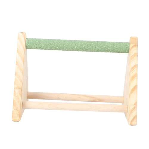 TOBBOMEY Pc 1 pájaro de Juguete para Loro Soporte para Percha para pájaros Juguete de pájaro Puesto de Escalada de pájaros Soporte de Madera para Entrenamiento de Mascotas Bambú