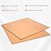 ZOFORTY Pure Copper Sheet 12 x 12 Inch 20 Gauge/0.8mm Metal Copper Plate Film Attached Copper Plates for Crafts, Jewelry, Repair, Electrical, Industry