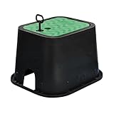 Arqueta de riego pequeña - Arqueta de 1 válvula con tapa superior - Herramienta esencial para el cuidado del sistema de riego – 20,5 x 25 x 16 – arqueta riego jardin