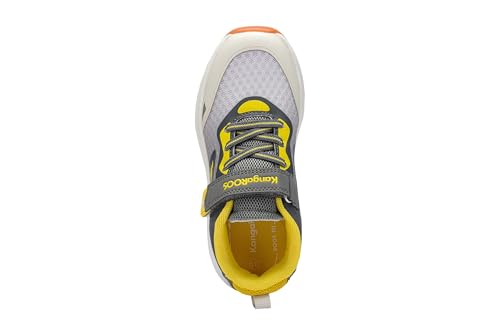 KangaROOS KB-Pang EV Sneaker, Vapor Grey/Neon Yellow, 33 EU, Vapor Grey Neon Yellow, 33 EU