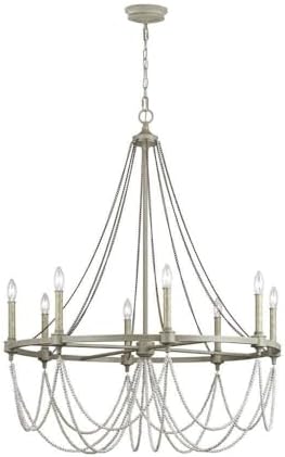 Feiss Generation Lighting-Sean Lavin-Chandelier 8 Light Steel in Traditional Style-36 Inch Wide by 44.75 Inch Tall