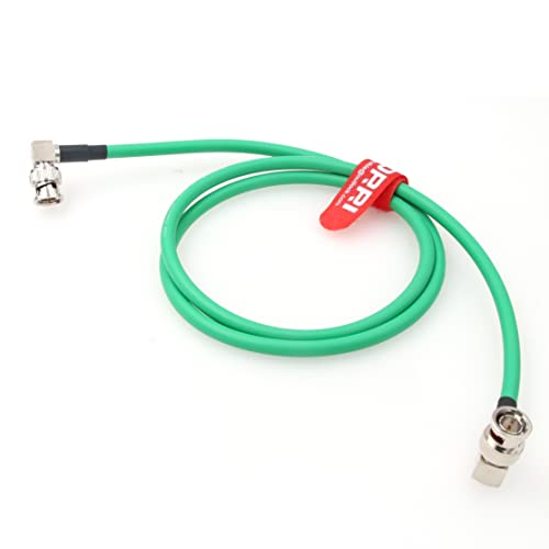 DRRI Canare12G-SDI 4K UHD Right-Angle BNC to Right-Angle BNC Coaxial Cable for Video Monitor (1M, Green), (1M) US - Image 2