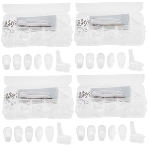 Kit de reparación de gafas con almohadillas para montura de gafas y soporte fino