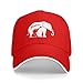 Mama Elephant and Baby Elephant's Love Baseball Cap Cowboy Hat Fashionable for Man Woman Adjustable Red
