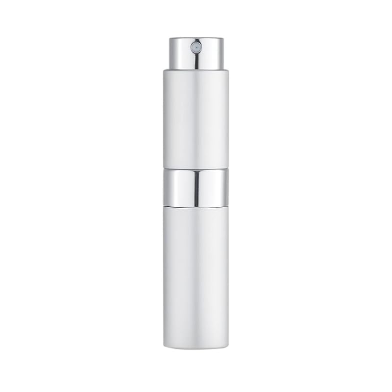 Refillable Perfume Atomizer Travel Bottles 8ml Portable Mini Pocket Perfume Atomizer Bottle Spray for Women & Men Small Mister Spray Bottle for Travel Accessories (Pink) Sliver 3.74 x 0.9 x 0.9