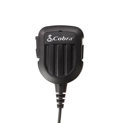 Image of Cobra Shoulder Speaker Microphone - Speaker Mic with Push-to-Talk Button for Cobra Two-Way Radios with 2.5mm Plug