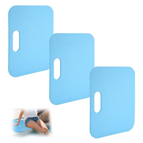 BOXOB 3uds Tapetes Sentarse Junto Piscina, 40x30x1cm Portátil Almohadilla Sentarse Playa Antideslizante Impermeable Cojines Asiento Regalo para Piscina Camping Viajes Descansar Aire Libre (Azul)