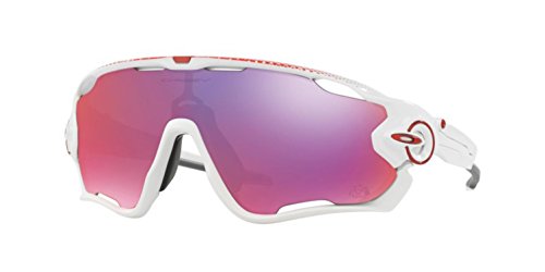 Oakley Jawbreaker 929018 Occhiali da Sole, Bianco (Polished White), 1 Uomo