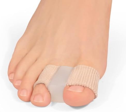 Inralimot 1 Pcs Bunions Gel Toe Separators for Overlapping Toes,Toe Spacers Separators, Wicking Breathable Fabric Bunion Corrector with Gel Lining for Bunion Pain Relief and Overlapping Toe