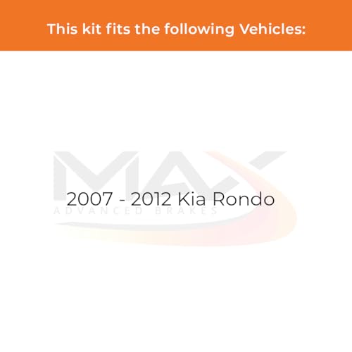 Image of MAX Advanced Brakes - Brake Kit For 2007-2012 Kia Rondo| Carbon Ceramic Brake and Rotor Kit Front and Rear| Daily Performance Cross-Drilled Brake Rotors