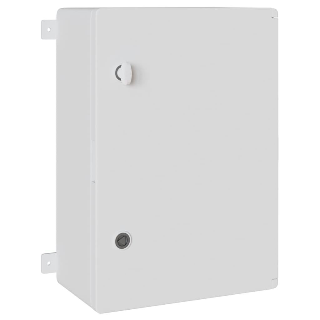 vidaXL Armadio di Controllo Grigio 42 x 19,5 x 50 cm Plastica ABS, Mobile da Lavoro Moderno, Scaffale Resistente per Utensili, Organizzatore Minimalista per Interni ed Esterni, Grigio
