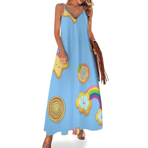Robe longue d'été Fleur Étoile fluide et légère sans manches