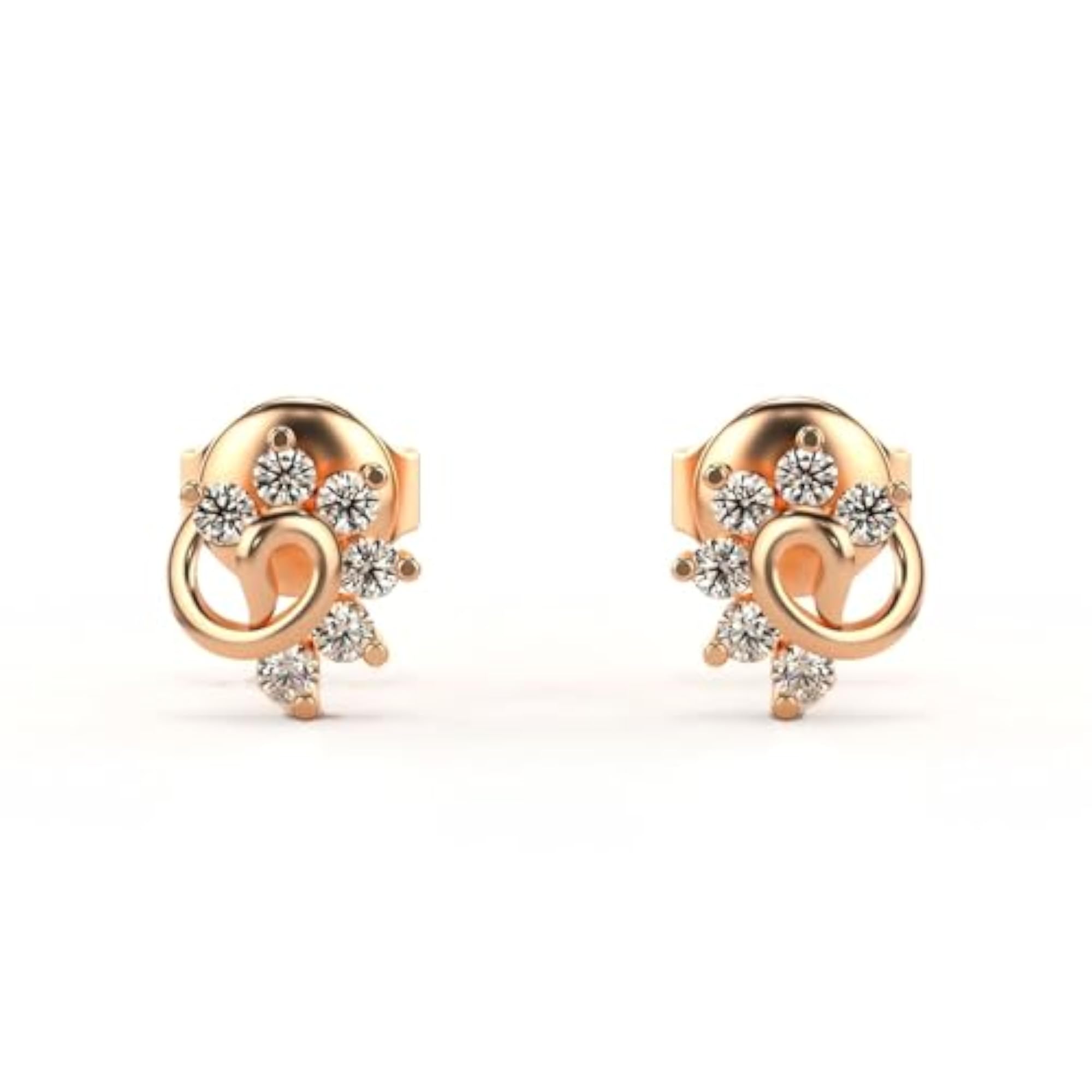 Women's Sterling Silver & Lab Grown Diamond 0.17cts Earrings, Elegant