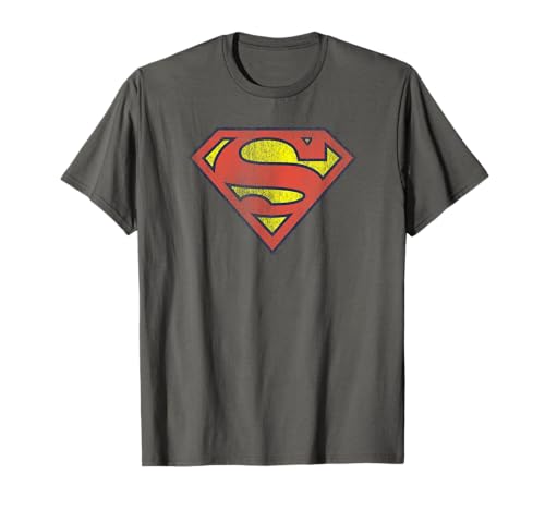 Superman Retro Supes Logo Distressed T-Shirt