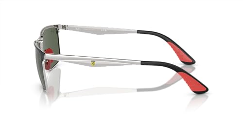 Ray-Ban Unisex Sunglasses Silver Frame, Blue Lenses, 57MM3