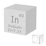 インジウムエレメントキューブ 0.4インチ 密度メタルキューブ 10mm 最大99.995%純度 学生/教師/科学愛好家コレクション&DIY(10MM)