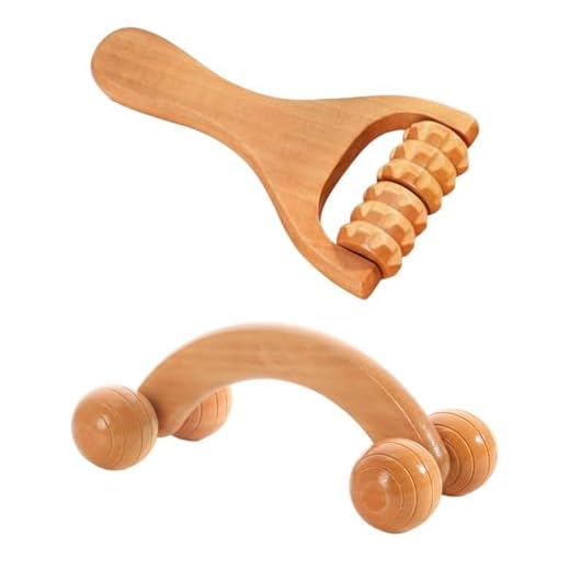 2 Piezas Masajeador De Madera, Masajeador De Rodillos, Masajeador Manual, Se Puede Usar Para Espalda, Cuello, Hombros, Piernas