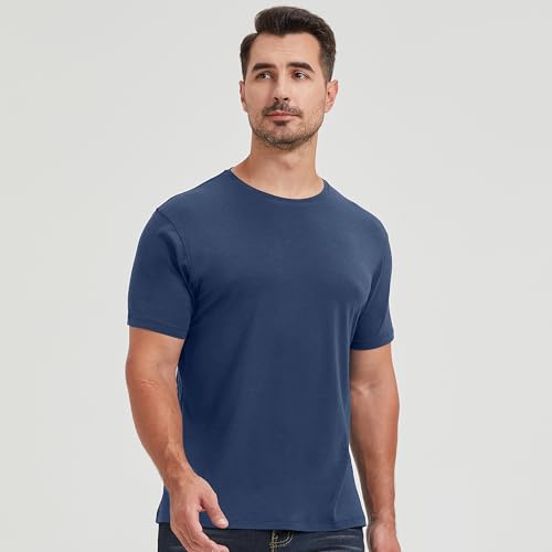 Image of netdraw Men's Ultra Soft Bamboo Viscose Cotton T-Shirt S-3XL | Moisture Wicking, Lightweight, Cool-Touch, Everyday Casual, Lounge, Sleep & Undershirt