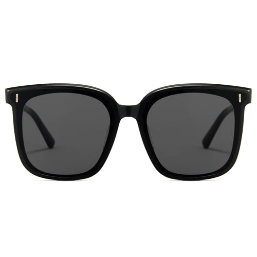 Image of Cyxus Polarized Rectangular Sunglasses Acetate Frame UV400 Protection Stylish Shades Women Men P1224