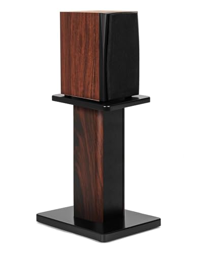 Support de haut-parleur hi-fi stable anti-vibration en bois