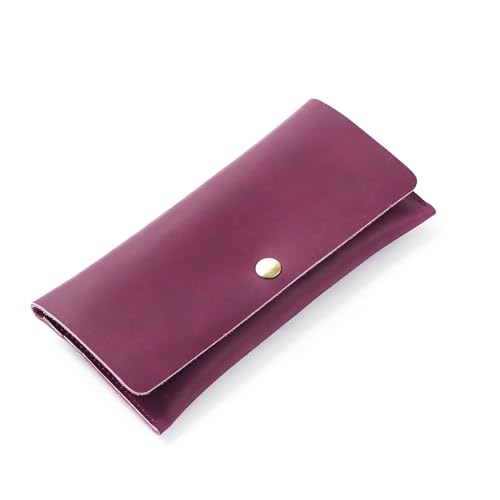 HIFA Leather Wallet Women, Purses for Women - Soft Touch Rustic Leather, Retro Style, 4 Card Pockets with Cash Slot, Compact Convenience and Ideal Gift - Wallets for Women, Womens Wallet, Purple