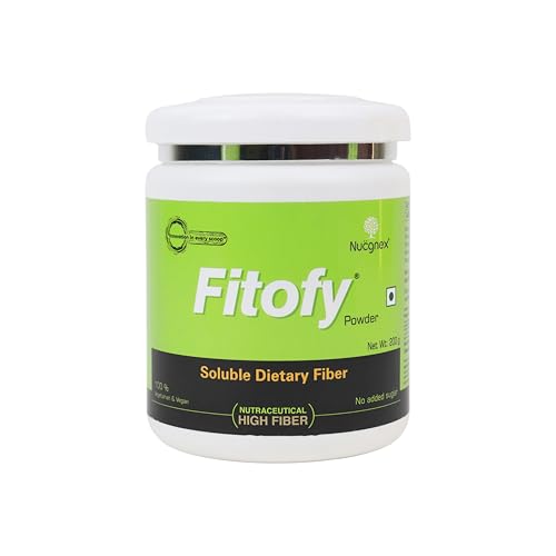 Image of Nucgnex Fitofy Prebiotic Fiber Powder | Triple Soluble Fiber with Inulin, PHGG & Resistant Maltodextrin | Supports Digestion, Gut Health & Regularity | Sugar-Free, Gluten-Free | Unflavoured | 200g