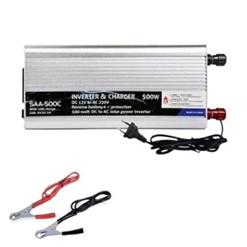 Inversor Inversor Solar Híbrido De 12 V Y 220 V, Cargador, Transformador De Voltaje, USB, 500 W, 1000 W Y 2000 W, Adaptador para El Hogar.(12V 500W)