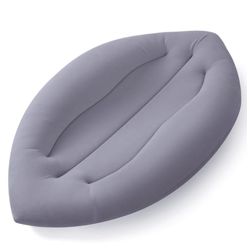Image of Baby Lounger for Newborn: Skin-Friendly & Breathable | for 0-12 Months Infant Tummy Time Playtime & Diaper Changes - Portable & Lightweight Cushion for New Parents (Gray)