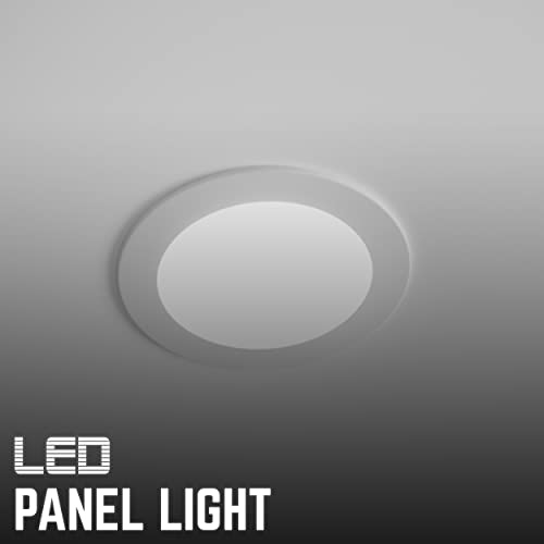 Image of Gesto 6W Round 4.5 Inch Ultra Slim LED Recessed False Ceiling Light for POP Coolday White-Pack of 4