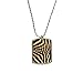 Pinto Feather Abstract Design Stainless Steel Chain Dog Tag Pendant Pet Necklace