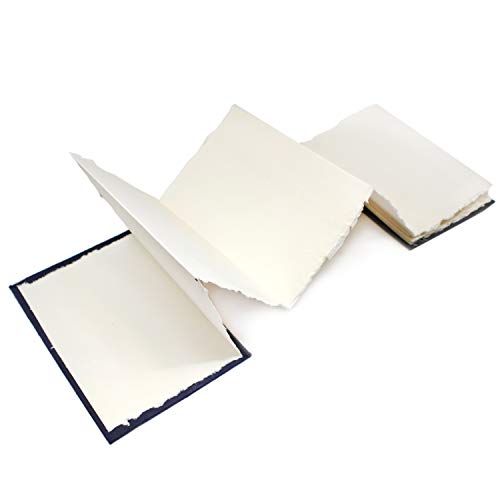 Artway Indigo Rag Book Watercolour Sketchbook, Concertina A6 Portrait, White