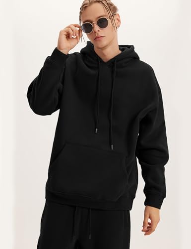 Flygo Mens Hoodie Oversized Fleece Pullover Fashion Hoodies Casual Long Sleeve Hooded Sweatshirt Streetwear2