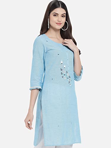 Image of Women's South Cotton Solid Kurti for Girls