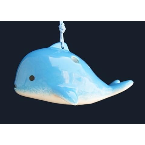 Killer Whale Ocean World TNG 6 Hole Ceramic Ocarina, Blue Cover