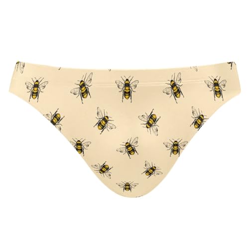 JHKKU Men's Sexy Swim Briefs Bee Swimsuit Beach Swimwear Bikini Sport with Drawstring XXL