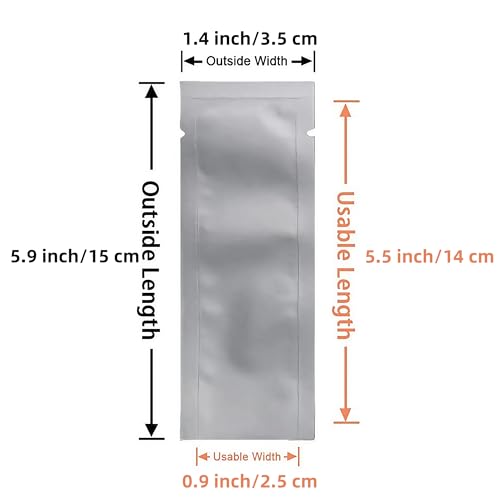 FERENLI 100 Pcs Clear Front Mylar Heat Seal Vacuum Travel Liquid Pouch 1.4x5.9 inch for Toiletries Portable Travel Size Aluminum Foil Sample Pouches with Tear Notch for Shampoo Skincare Food Storage4