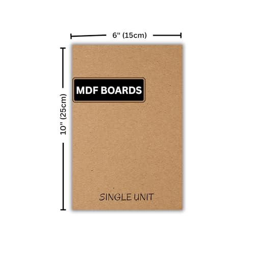 Image of ArtzFolio MDF Board 2.1mm Thick Cutout Sheets for DIY Art Craft Project | Unfinished Sides Engineered Wood Blanks for Paintings, Laser, Engraving | 6x10 inch (15x25 cms) | Single Piece