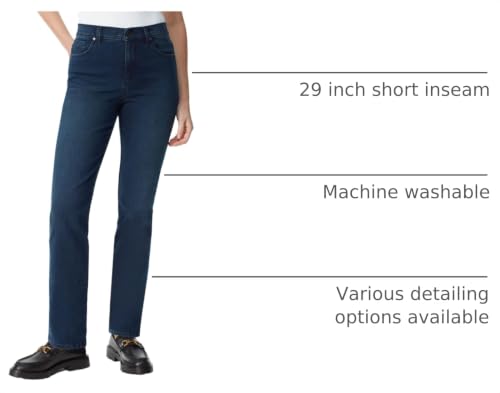 Image of Gloria Vanderbilt Womens Amanda Classic High Rise Tapered Jean Petite