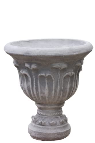 Schlichte Amphore zum Bepflanzen für den Garten aus Steinguss und...