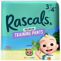 Rascal + Friends Cocomeloon Training Pants, Size 3T~4T ~ (22 Count) ~ (White)