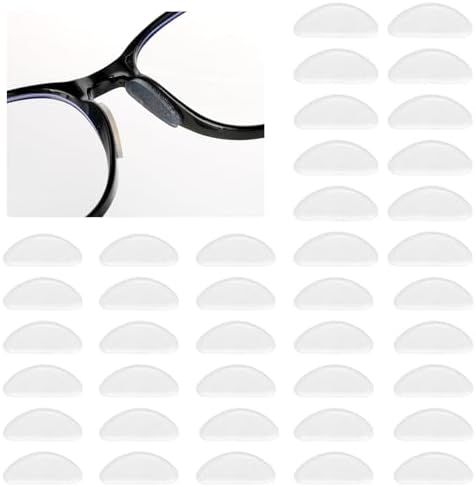 Naselli Per Occhiali In Silicone - 10 Paia, Tipo D Con Airbag, Nero, Autoadesivi
