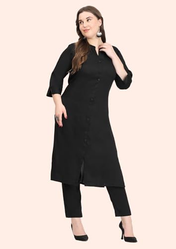 Image of SINDOORI Collar Kurta for Women Solid Colour S to 6XL Plus Size Kurta for Women