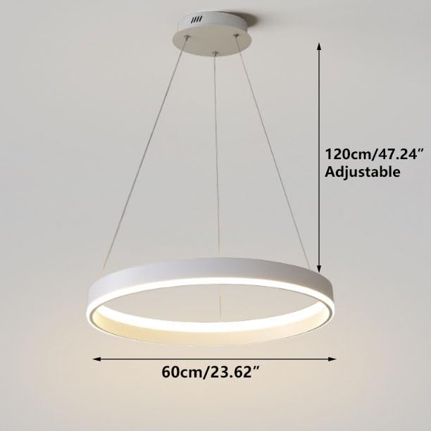 Éclairage intérieur simple dimmable lustre circulaire pour plafond de cuisine moderne - 7