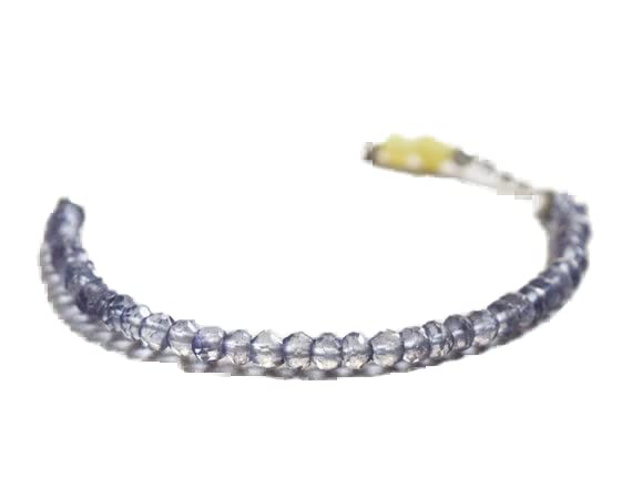Bracelet iolite 3.5mm en pierres naturelles rondelles LKBEADS LCBR-3621