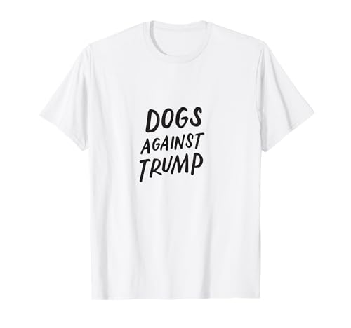 Cani contro Trump Funny Impeach Anti Trump 2020 Amanti degli animali domestici Maglietta