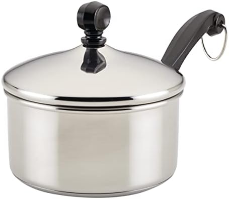 Farberware Classic Stainless Steel Sauce Pan/Saucepan with Lid, 1 Quart, Silver,50000