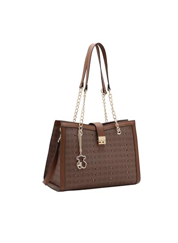 Bolsa Estilo Atemporal Cristal Monograma Coração Chenson - Café 3485400
