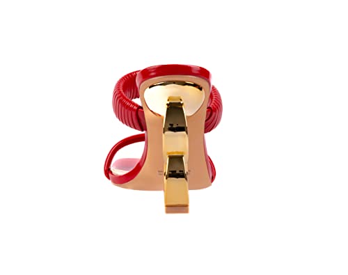 Ninety Union Raddle Metallic Heel Pleaded Two Band Slide4